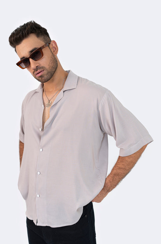 SilverSand Texture Oversized Shirt