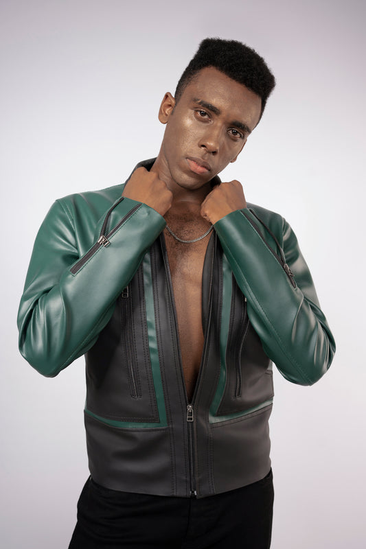GreenGroove Faux Leather Jacket