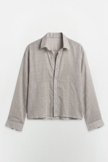 SOLÉA Grey Check Cropped Shirt