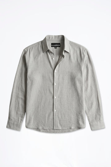 SOLÉA Grey Irish Linen Oversized Shirt