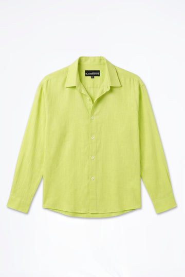 SOLÉA Lime Irish Linen Oversized Shirt