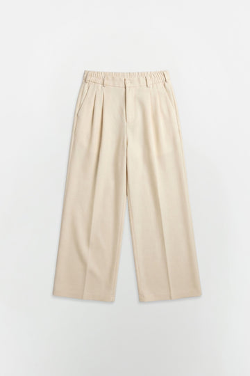 SOLÉA Beige Baggy Pleated Pants