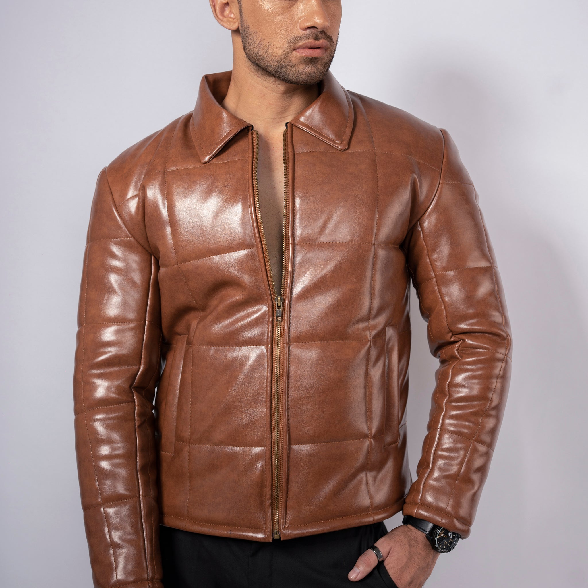 FrostCraft Faux Leather Jacket