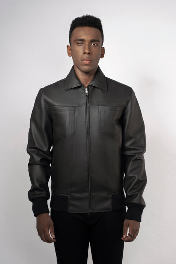 ThreadCrafted Faux Leather Jacket