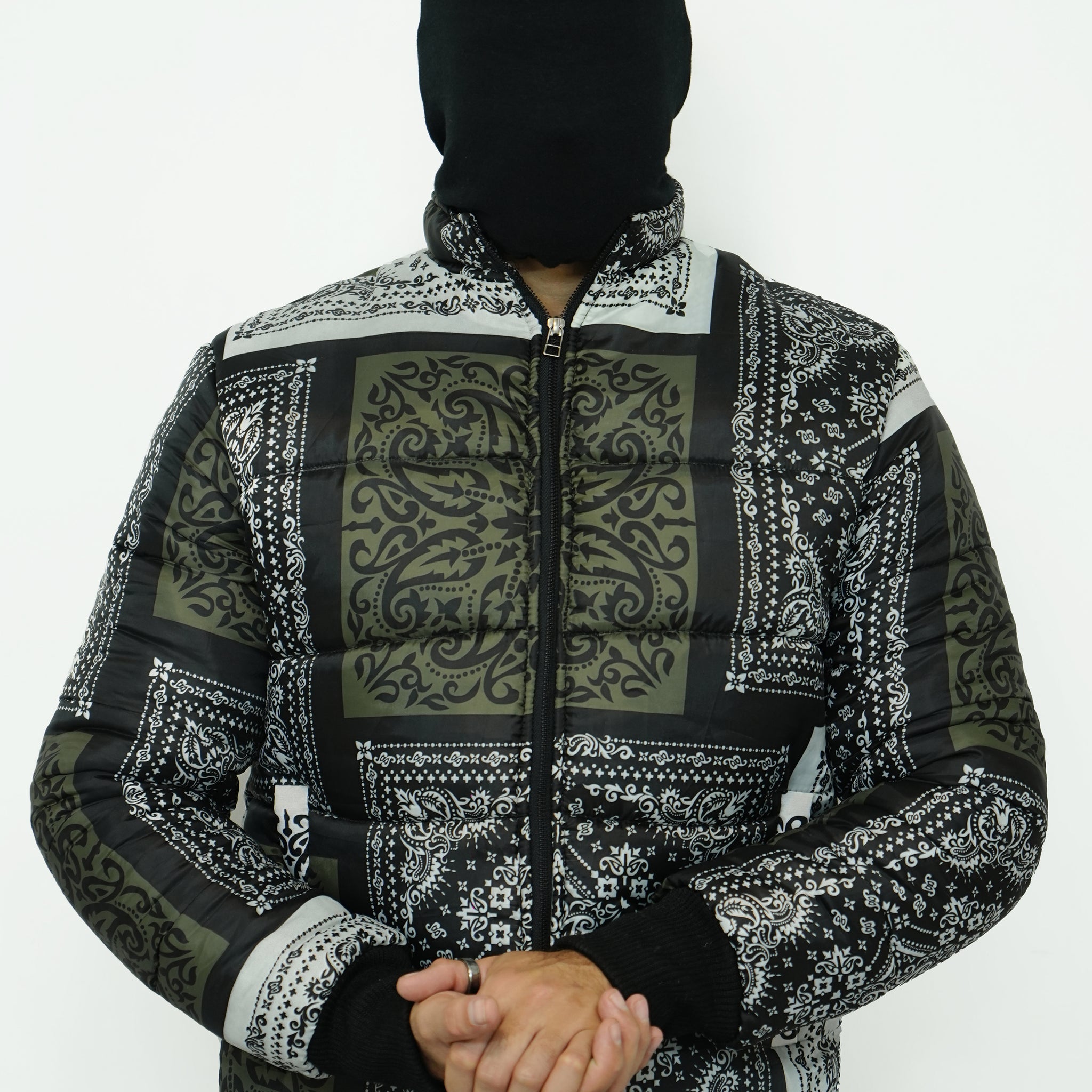 Verde Bandana Puffer Jacket