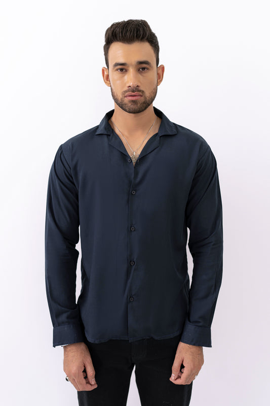 Basic Navy Blue Shirt - Full sleeves