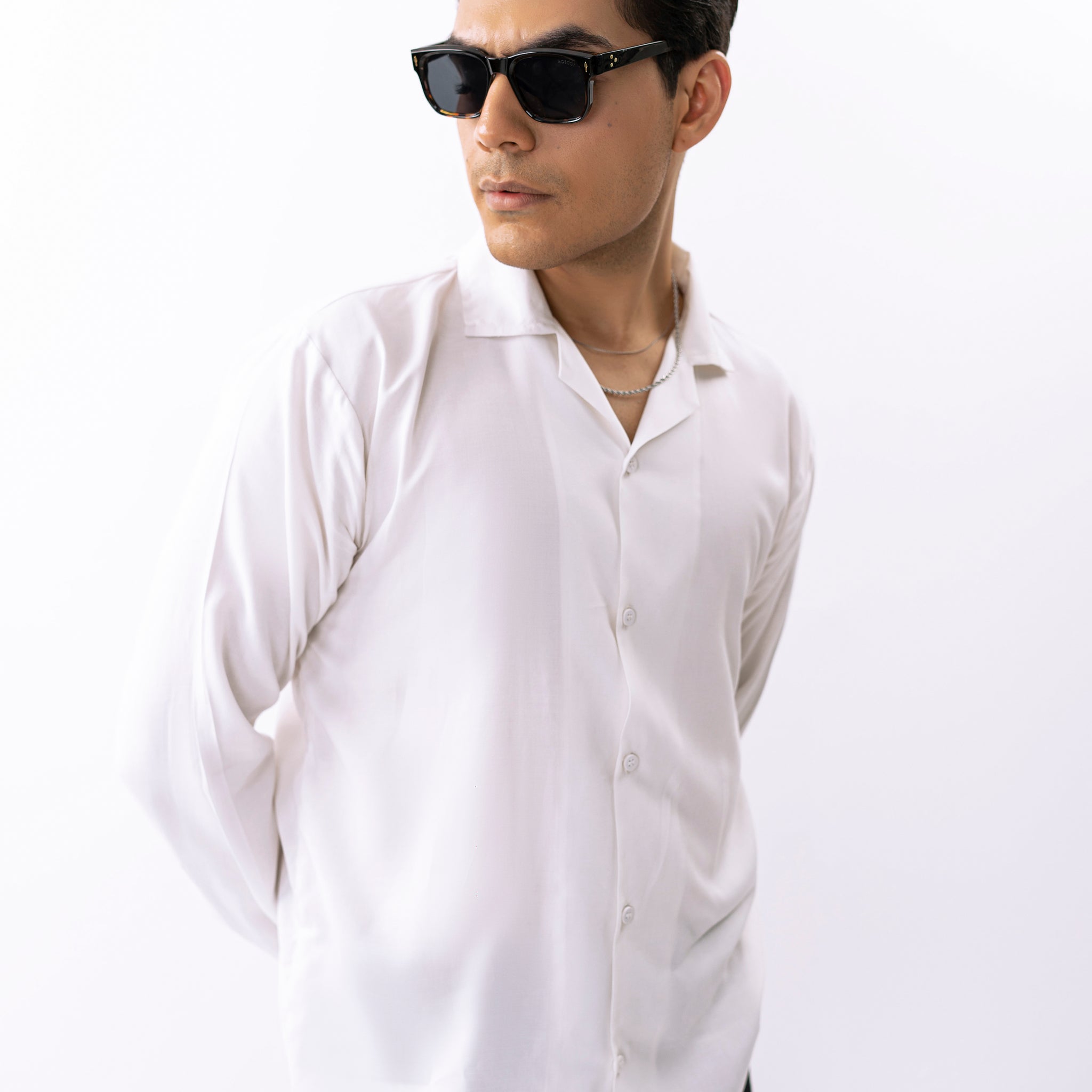 Basic White Shirt - Full sleeves