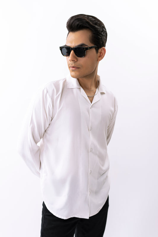 Basic White Shirt - Full sleeves