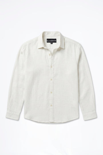 SOLÉA White Irish Linen Oversized Shirt