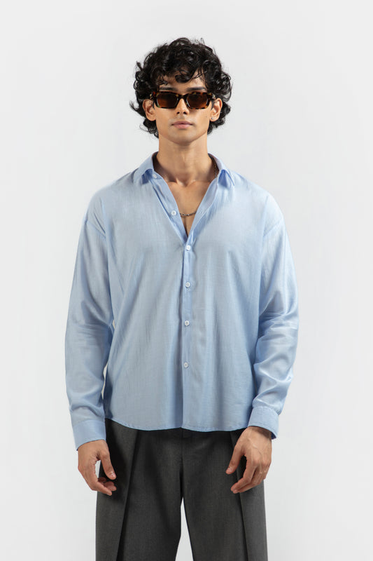 SOLÉA Sky Linen Oversized Shirt