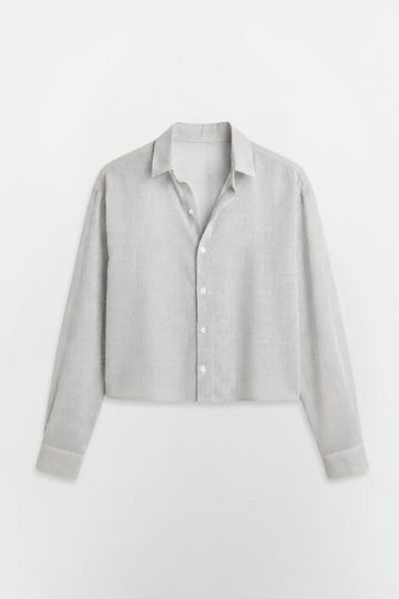 SOLÉA Minimal Lines Cropped Shirt