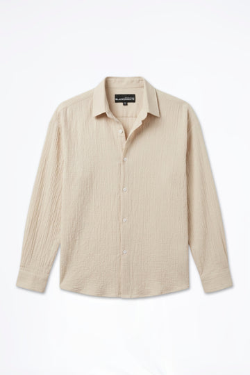 SOLÉA Beige Creased Shirt