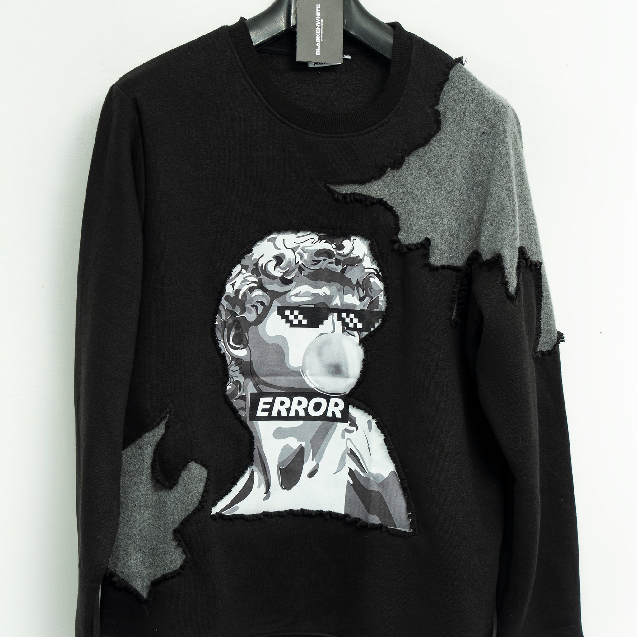 "Chill in Error" Patchwork Sweatshirt