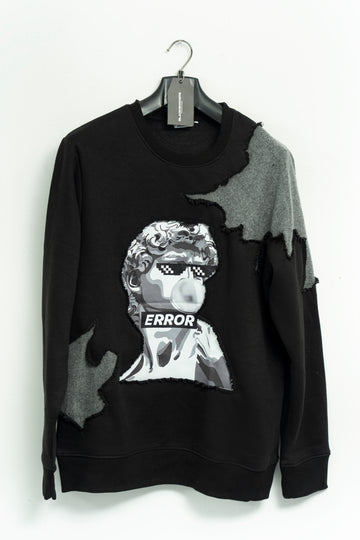 "Chill in Error" Patchwork Sweatshirt