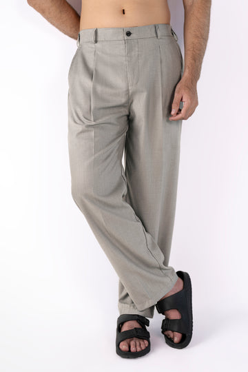 Classic Cenere Pleated Pants