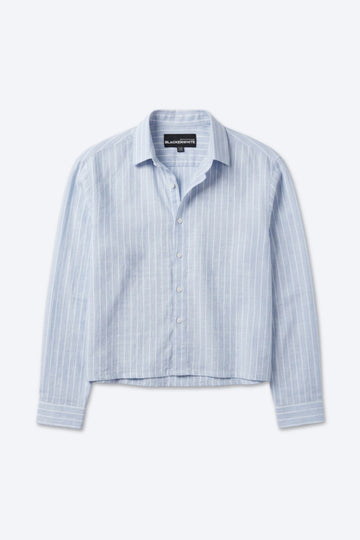 SOLÉA Classic Striped Cropped Shirt