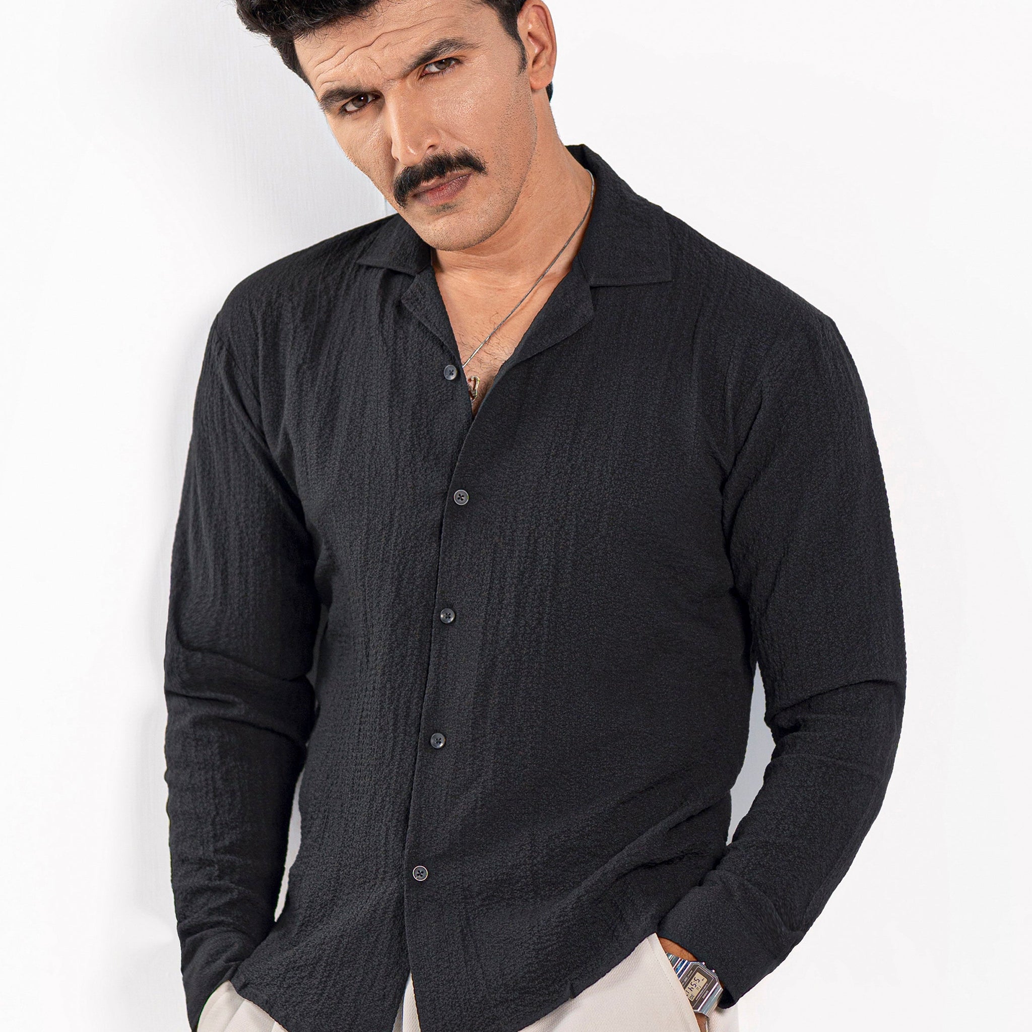 Charcoal Creased Shirt