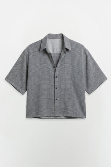SOLÉA Checkered Cropped Shirt
