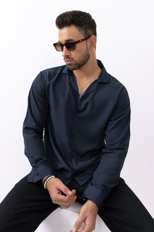 Basic Navy Blue Shirt - Full sleeves