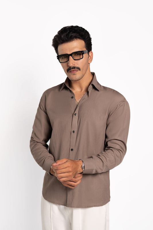 Muted Mocha Oversized Shirt