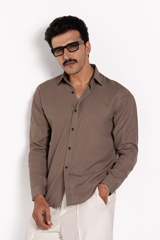 Muted Mocha Oversized Shirt