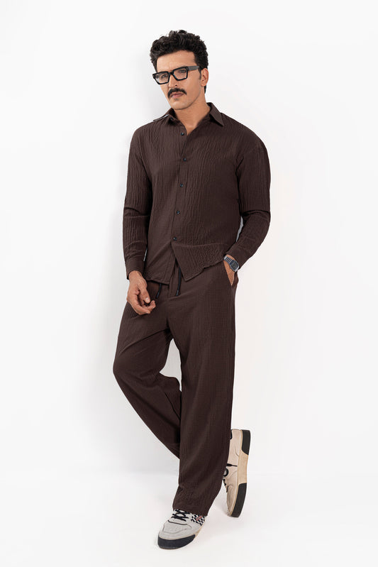 Cocoa Creased Oversized Co Ord Set