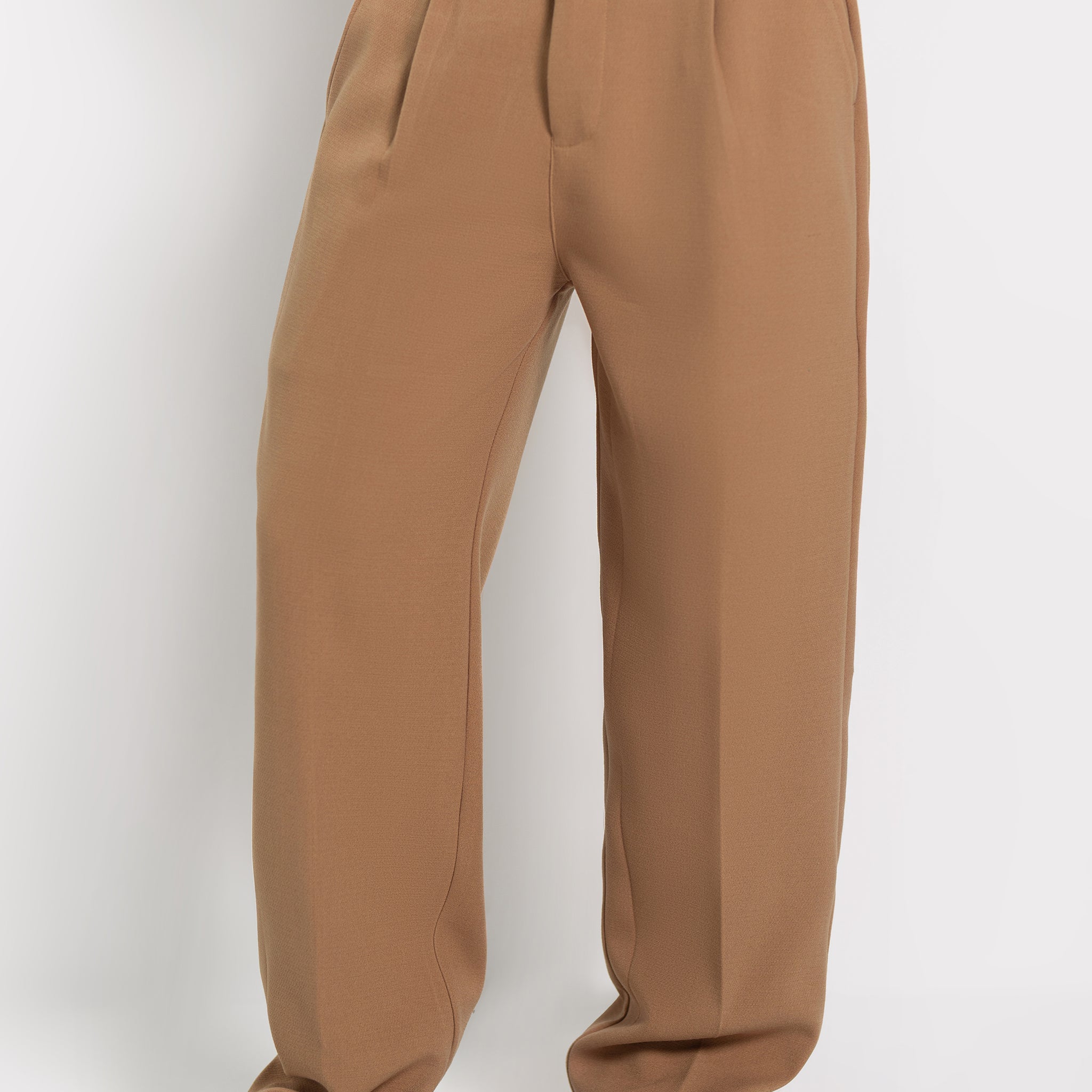 Classic Camel Pleated Pants