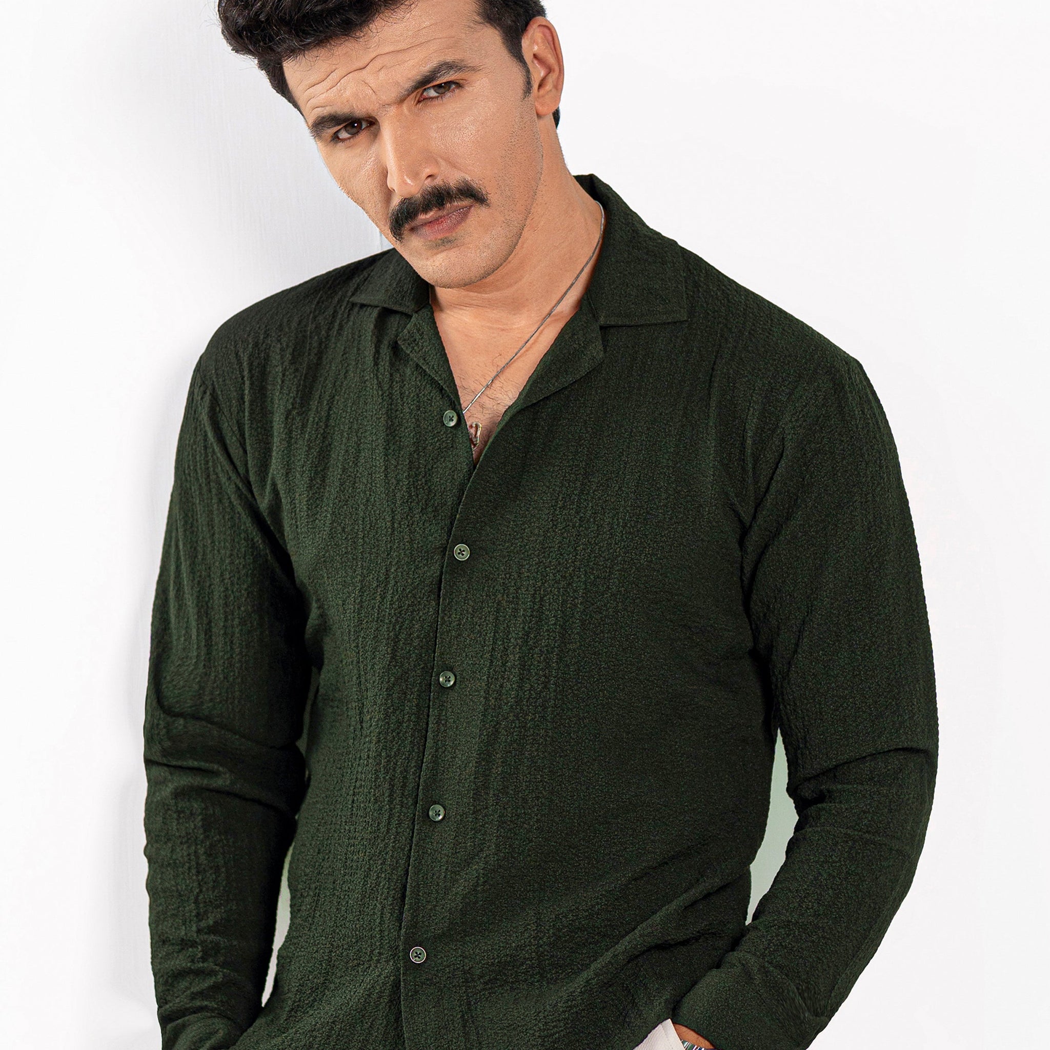 Olive Creased Shirt