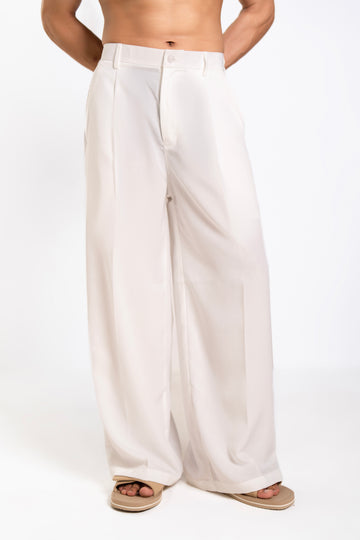 Blanc Baggy Pleated Pants