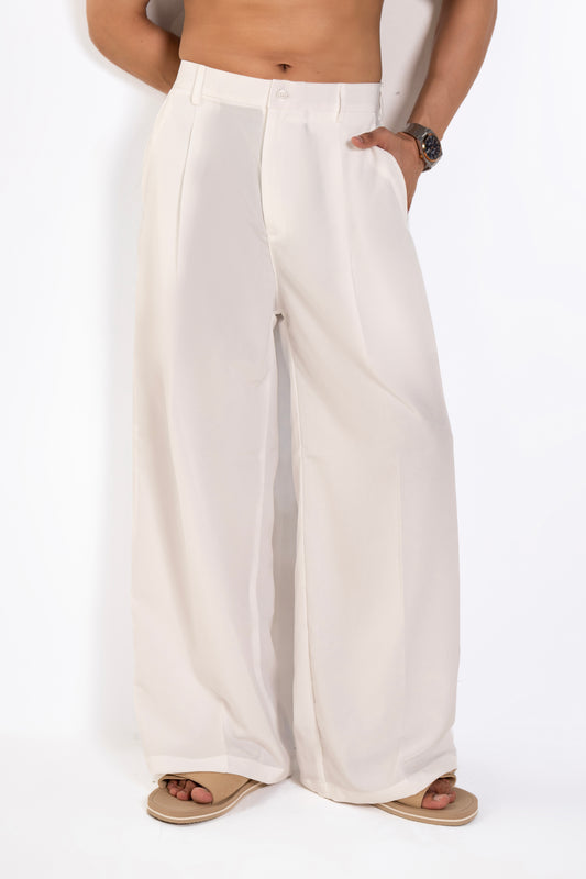 Blanc Baggy Pleated Pants