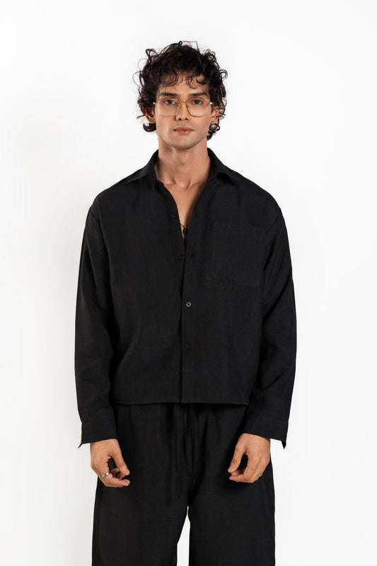 Statement Nero Cropped Baggy Co Ord Set