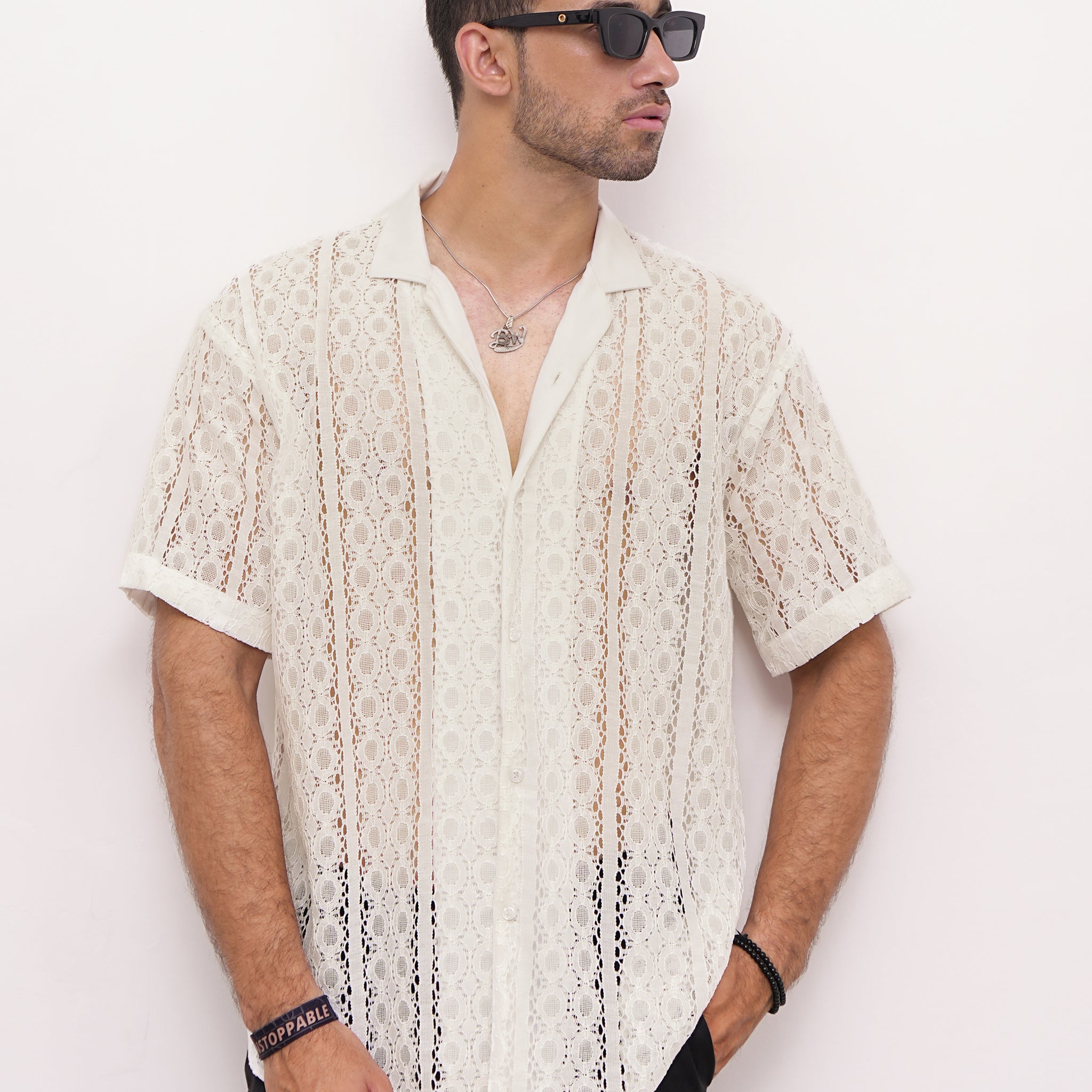 Mosaic Crochet Shirt