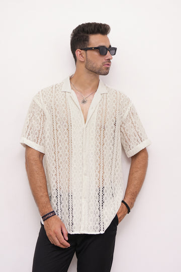 Mosaic Crochet Shirt