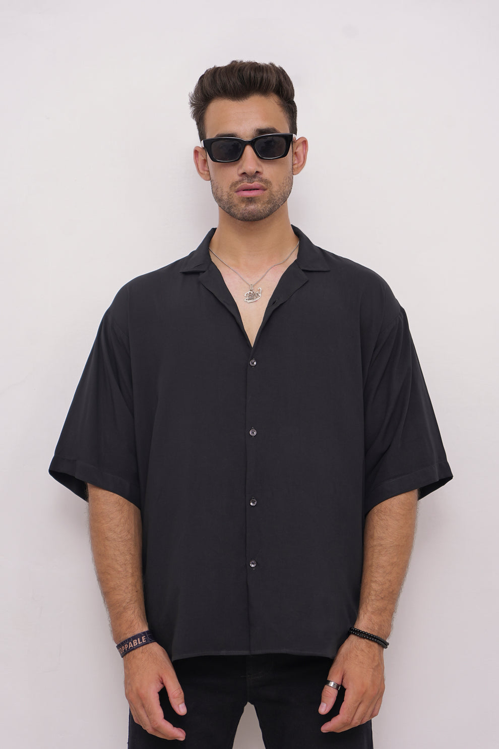 Black Oversized Shirt Blackenwhite