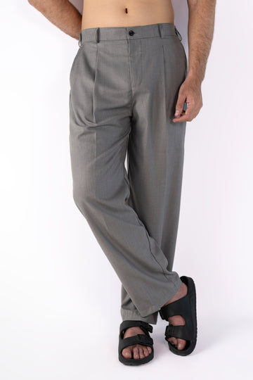 Classic Ashen Pleated Pants