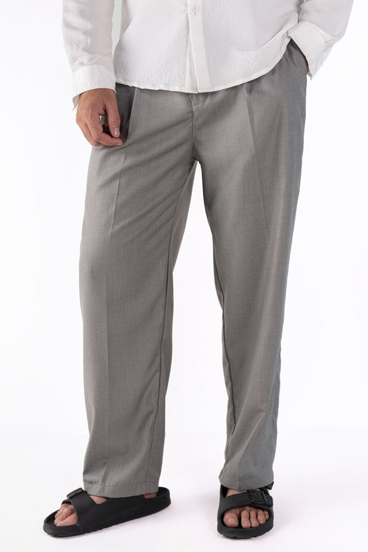 Classic Ashen Pleated Pants