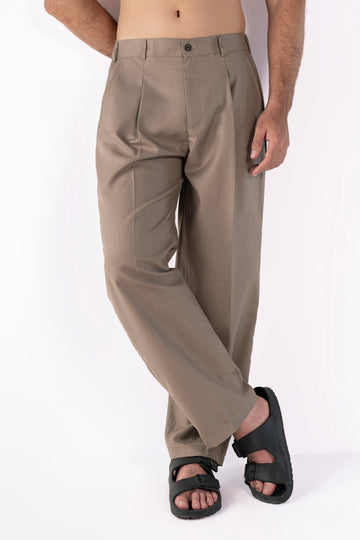 Classic Caramello Pleated Pants
