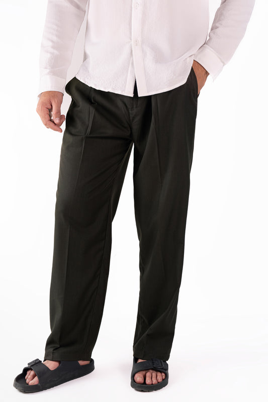 Deep Bosco Pleated Pants