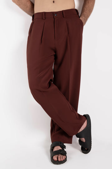 Classic Russet Pleated Pants