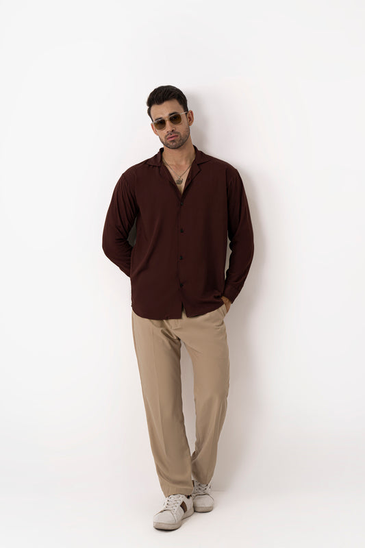 Basic Brown Shirt - Full Sleeves