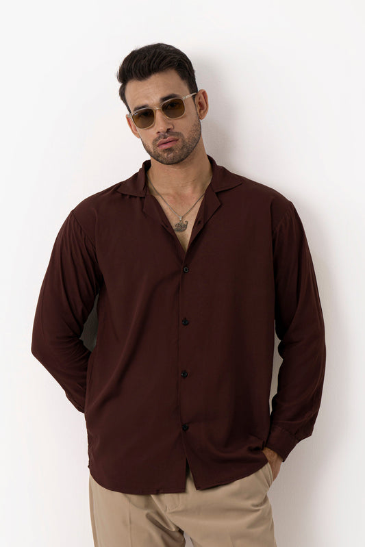 Basic Brown Shirt - Full Sleeves