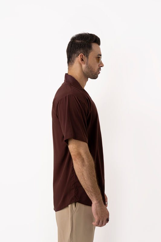 Basic Brown Shirt - Half Sleeves