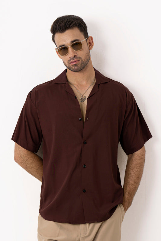 Basic Brown Shirt - Half Sleeves