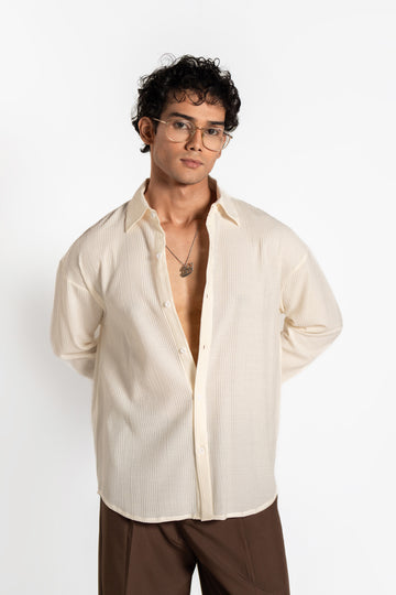 SOLÉA Classic Beige Oversized Shirt