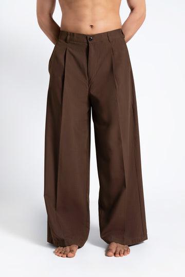 SOLÉA Cocoa Baggy Pleated Pants