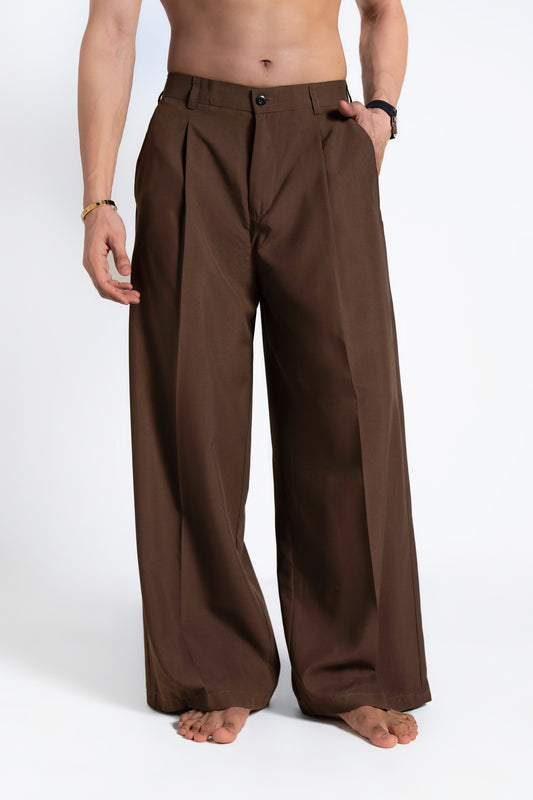 SOLÉA Cocoa Baggy Pleated Pants