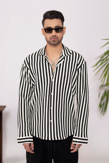 Noiré Grove Oversized Crochet Shirt