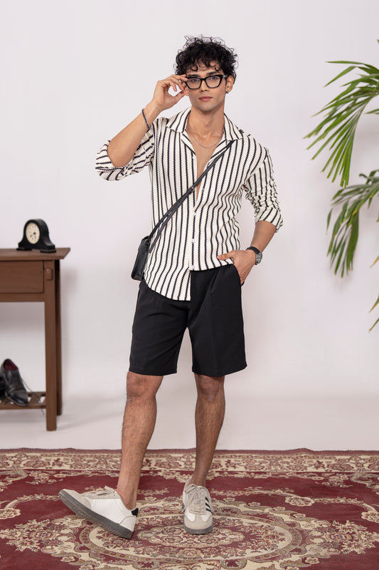 Blanc Grove Oversized Crochet Shirt