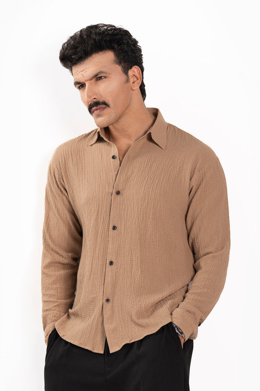 Classic Nude Creased Shirt