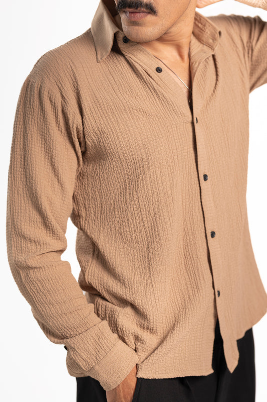 Classic Nude Creased Shirt